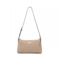 Lorenz Nubuck Grain PU Top Zip Compact Shoulder Bag